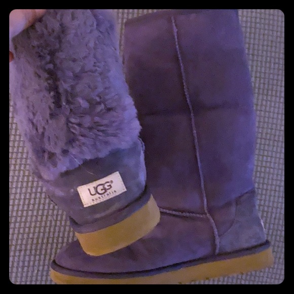 purple tall boots